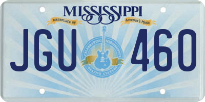 MS license plate JGU460