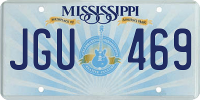 MS license plate JGU469