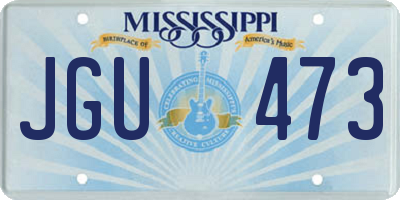 MS license plate JGU473