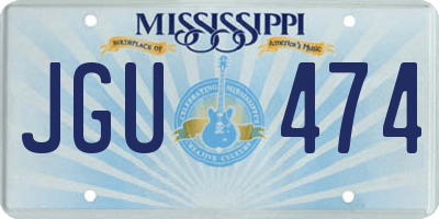 MS license plate JGU474