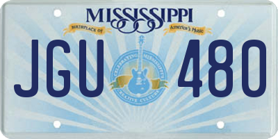 MS license plate JGU480