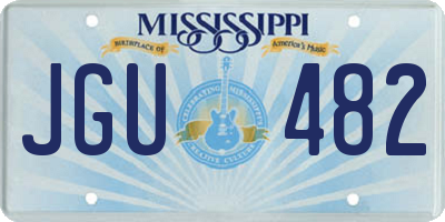MS license plate JGU482