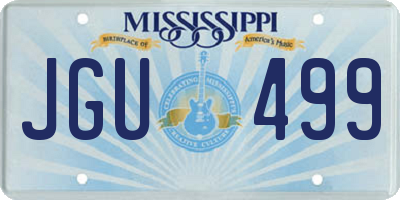 MS license plate JGU499