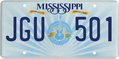 MS license plate JGU501