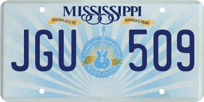 MS license plate JGU509