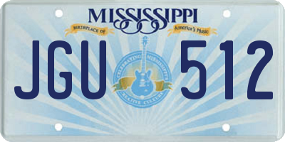 MS license plate JGU512
