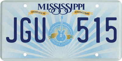 MS license plate JGU515