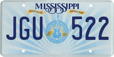 MS license plate JGU522