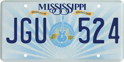 MS license plate JGU524