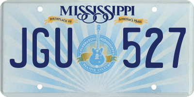 MS license plate JGU527