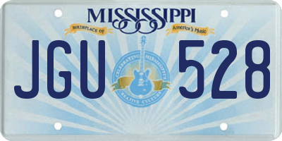 MS license plate JGU528