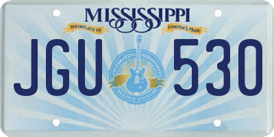 MS license plate JGU530