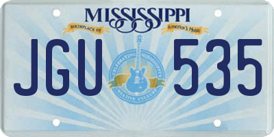 MS license plate JGU535