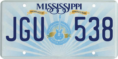 MS license plate JGU538