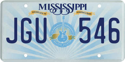 MS license plate JGU546