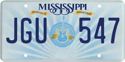 MS license plate JGU547