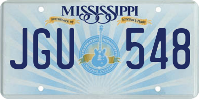 MS license plate JGU548