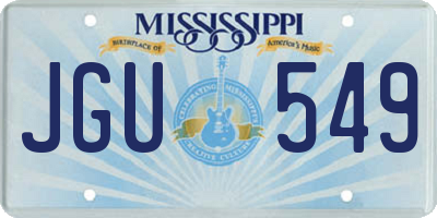 MS license plate JGU549