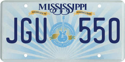 MS license plate JGU550