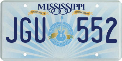 MS license plate JGU552