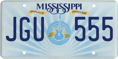 MS license plate JGU555