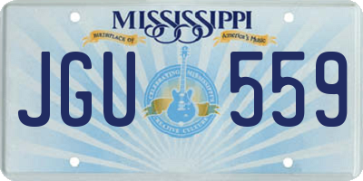 MS license plate JGU559