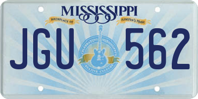 MS license plate JGU562