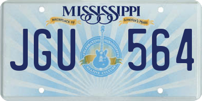 MS license plate JGU564