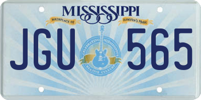 MS license plate JGU565