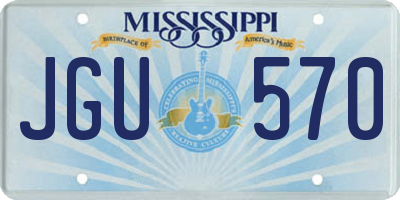 MS license plate JGU570