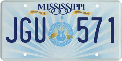 MS license plate JGU571