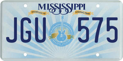 MS license plate JGU575