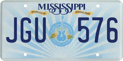 MS license plate JGU576