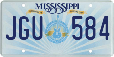 MS license plate JGU584