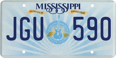 MS license plate JGU590