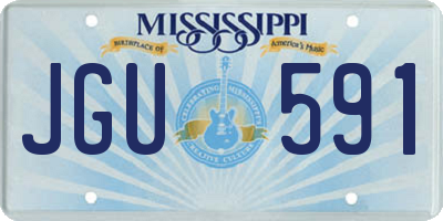 MS license plate JGU591