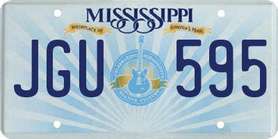 MS license plate JGU595