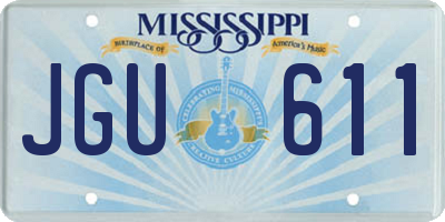 MS license plate JGU611