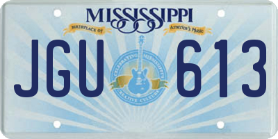 MS license plate JGU613