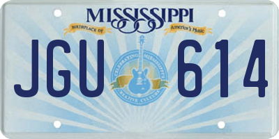 MS license plate JGU614