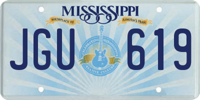 MS license plate JGU619