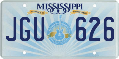 MS license plate JGU626