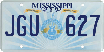 MS license plate JGU627
