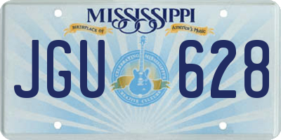 MS license plate JGU628