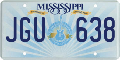 MS license plate JGU638