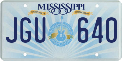 MS license plate JGU640