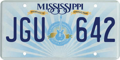 MS license plate JGU642