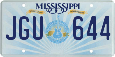 MS license plate JGU644
