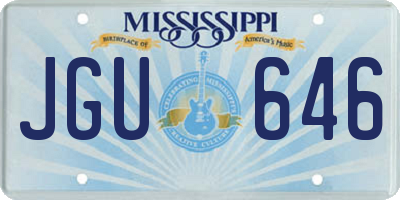 MS license plate JGU646