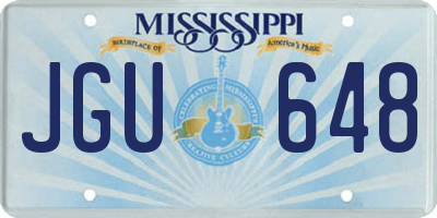 MS license plate JGU648